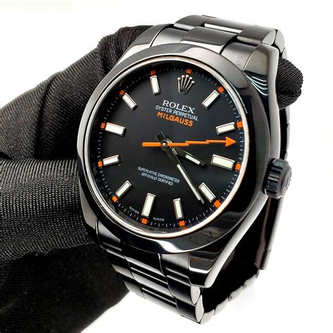 rolex milgauss pvd lockout|rolex milgauss price new.